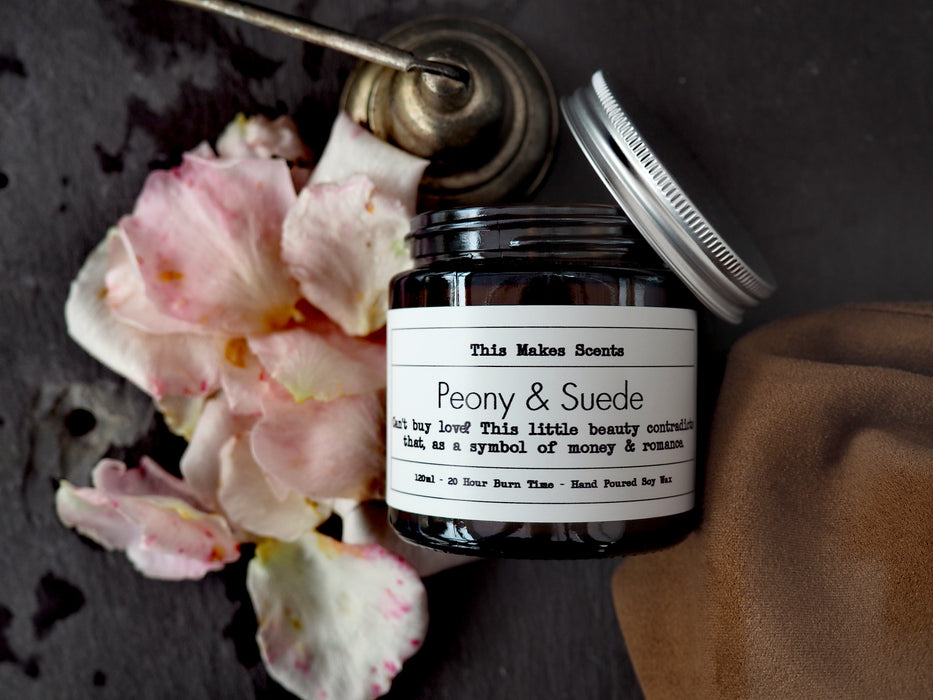 Peony & Suede Soy Wax Candle
