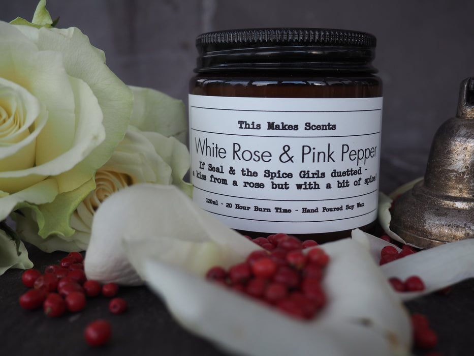 White Rose & Pink Pepper 120ml Candle
